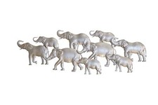 Wanddekoration Elefantenherde