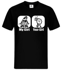 My Girl Your Girl T-Shirt Fun Sprüche JGA Herrentag Vatertag Geschenk Domina