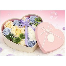 Herzform Seifen Rosen Box für