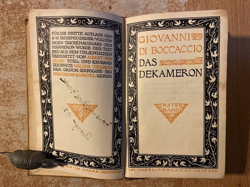 Das dekameron erster band - das,