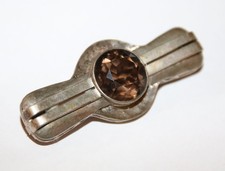 vintage Stab Brosche Steinbesatz Anstecknadel 800 Silber Art Deco