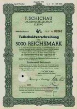 F. Schichau Elbing Elblag 1943 Bremerhaven Danzig Weser Werft 5000 RM - Lit. J