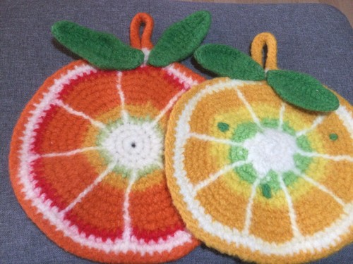 Xxl topflappen orange - 1,