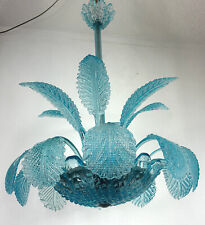 40 er Jahre Barovier Toso Murano Glas Kronleuchter, Lüster 3 Flammig