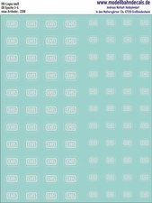 88 H0 Decals DB Logo weiss, 2 Größen Zeichen Keks TOP NEU Decals 087-2200
