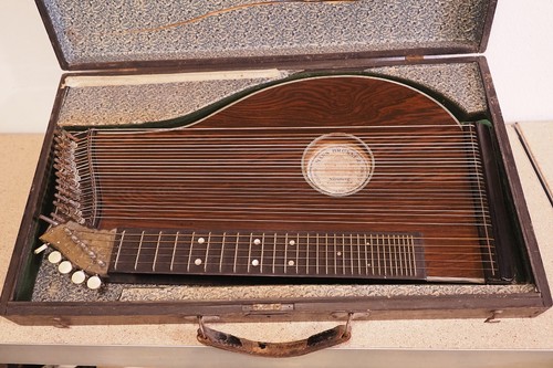 Antike zither holzkoffer - antike, im