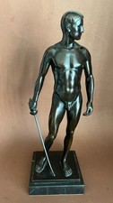 Alte Bronze Figur Mann mit