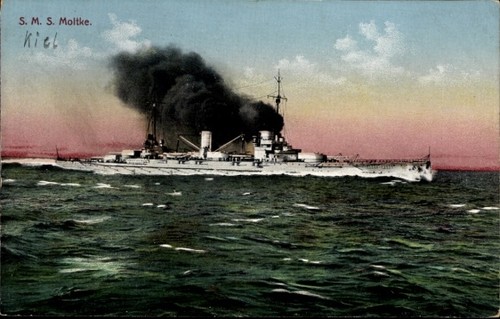 Deutsches kriegsschiff sms - ak,