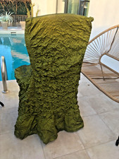 4 Schöne, extravagante Stuhlhussen zwei Stück je grünton