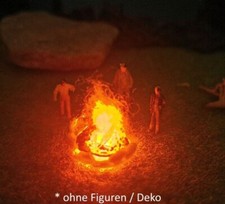 Lagerfeuer (Spur N) mit LED Brandflackern Feuer Osterfeuer für Modellbahn 1:160