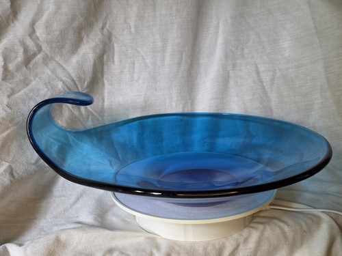 Große blaue kunst glas - kunst, schale