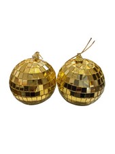 Spiegelkugeln 2er Set Gold & Silber 8 cm Deko Party Weihnachten Disco