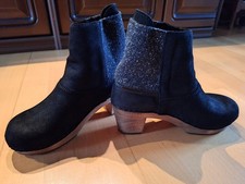 Sanita Damen Lilly Square Boot Clog Schlupfstiefel Neu Gr. 36 Schwarz