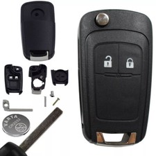 Klappschlüssel 2 Tasten Gehäuse Ersatz für Opel Astra J Insignia Corsa E Meriva
