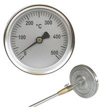 Rauchgasthermometer Abgasthermometer Heizungsthermometer  500°C 100mm 