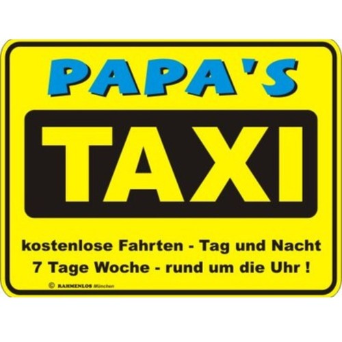 Blechschild papa taxi vater - blechschild,