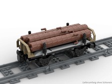 LEGO® Holztransportwagen I Holz Waggon für City Eisenbahn 60198 60336 10277