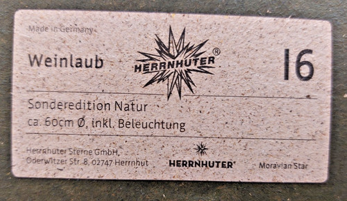 Herrnhuter stern - stern, i6