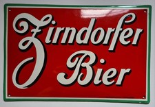 Emailschild Zirndorfer Bier.