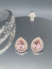 Elegante Tropfen Ohrstecker mit Swarovski Kristall Damen Geschenk Neu