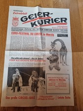 Zirkus Cirque Circo Circus Busch Roland, Geier Kurier, 1978, 2 Blätter DIN A 3