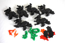 Lego Ersatzteile / Reste schwarze Drachenteile ,Flügel usw.  Ritterburg *