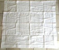 Hardanger Tischdecke, ca. 119 x 133 cm, zeitlos schön, handgestickt, top