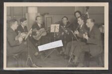 Orchester musizieren Gitarre , Laute  ,  Bass   , alte Fotokarte