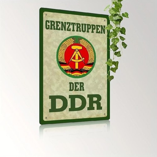 Blechschild grenztruppen der - blechschild,
