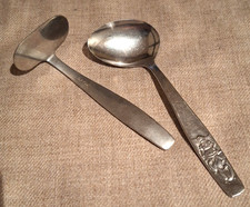 Kleeblatt Babybesteck Besteck aus Edelstahl Oxydex Vintage sehr gut vintage