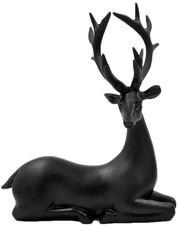Edler Hirsch - Dekofigur Schwarz - Weihnachtsdeko bis 30 cm - Rentier Reh Figur