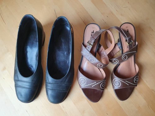 Paar leder markenschuhe - 2,