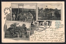 Ansichtskarte Berlin-Spandau, Kleingartenanlage und Familienheim Birkeneck 1907 