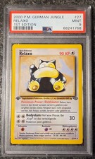 Pokemon: Relaxo, 27/64 Dschungel Deutsch, German Jungle, 1.Edition, PSA 09 MINT