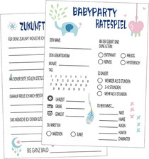 Babyparty Spiele Karten 30