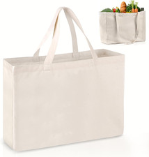 Jutebeutel unbedruckt Einkaufstasche groß Baumwolltasche Tragetasche Henkel