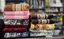 Waschbar Weich Polyester Warm Teppiche Versace für Wohn/Schlafzimmer Schwarz 160x230cm