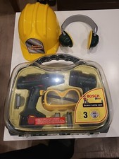 Bosch Mini Taschenlampe und Akkuschrauberset, mit Helm Und Gehörschutz.