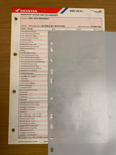 HONDA NSR125 R JC22 1997 Original Werkstatt-Datenblatt und Serviceplan