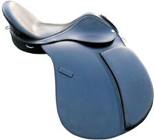 NEUER englischer Sattel aus schwarzem und braunem Leder, baumloser...