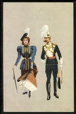 Ansichtskarte Feine Dame mit