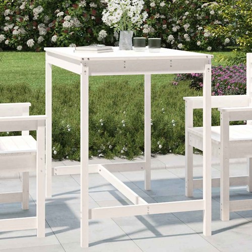 Gartentisch weiß 121x82 - weiß, 121x82,5x110