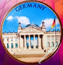 DEUTSCHLAND 2 Euro vergoldet + Emaille Koloration Germany Unc. 6450#❇️..