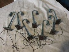 7 x sehr alte Straßenlampen, Modelleisenbahn, ca. 12 cm