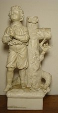 Große Bisquit Porzellan Heiligen Figur 40cm Antik Skulptur Sakrale Statue ~1900
