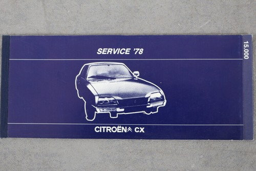 Ciroen serviceheft - cx, /