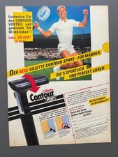 Gillette Contour Sport Rasierer Nassrasur 1985 Vintage Ad Werbung Reklame