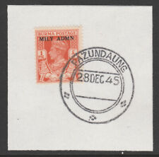 905969 - BURMA 1945 MILY ADMIN 1p auf Stück mit MADAME JOSEPH GESCHMIEDETEM STEMPEL
