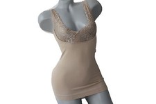  Mieder Schlank Figur Body Damen unterhemd mit Spitze 3 Farben INT-ROSE110