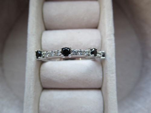 Schwarzer spinell silberring - spinell-,